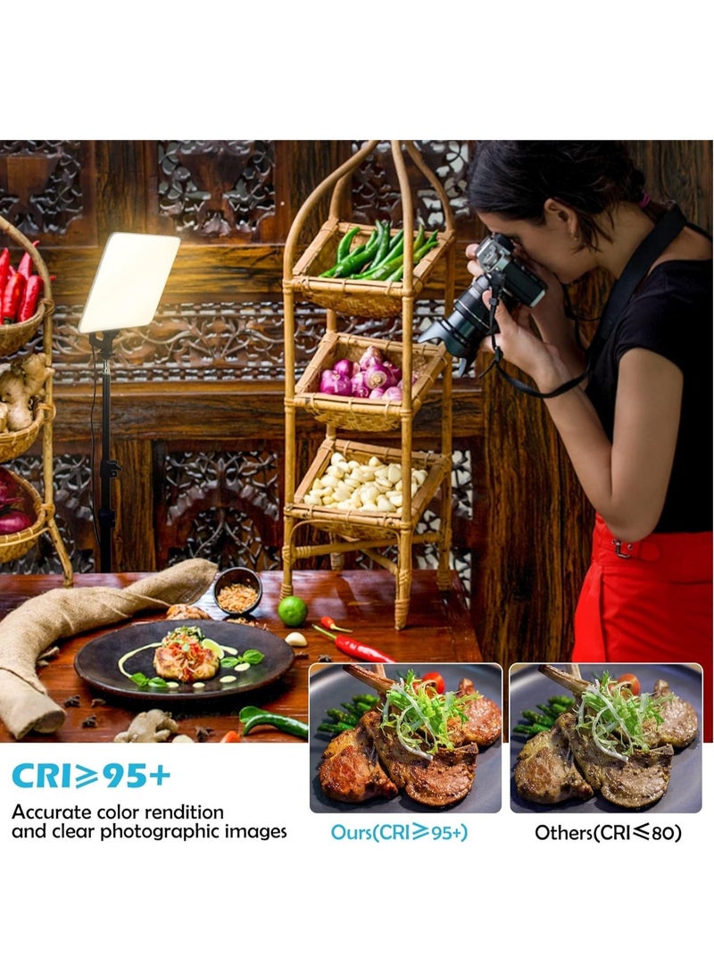 Glanfen 12 inch LED Video Light Kit,2500K-8500K 22W Photography Studio Light with Tripod Stand and Phone Holder for Video Recording, Game Streaming - Image 4